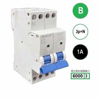 SEP krachtstroom installatieautomaat 1A INS36-4B01 inst. 4p B1 6kA (36mm) 3101644001