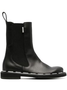 Moschino bottines à logo imprimé - Noir