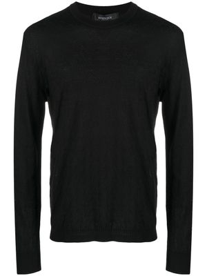 Versace pull à logo La Greca - Noir