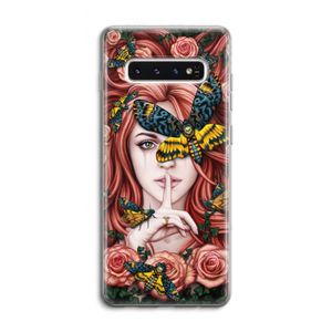 Lady Moth: Samsung Galaxy S10 4G Transparant Hoesje