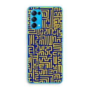 Majorelle Blue Print: Oppo Find X3 Lite Transparant Hoesje