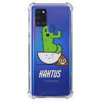 Samsung Galaxy A21s Stevig Bumper Hoesje Cactus Poo - thumbnail