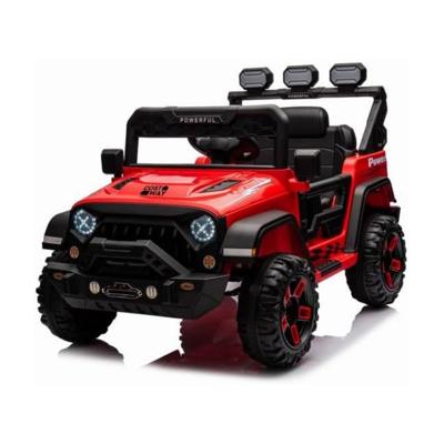 12V Kinderauto Elektrische Auto met Afstandsbediening Draadloze Verbinding USB-Poort Muziek Licht Geprofileerde Wielen-Rood