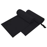 Sporthanddoeken 2 pcs Zwart 200 x 100 cm Polyester en polyamide