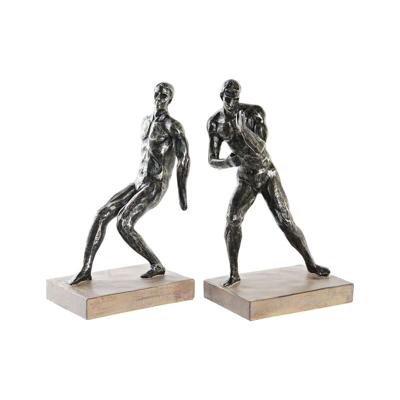 Bokstöd DKD Home Decor 30,5 x 11 x 26 cm Hout Hars Mannen Loft