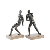 Bokstöd DKD Home Decor 30,5 x 11 x 26 cm Hout Hars Mannen Loft