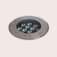 Grondspot Rond 12W zilver 2700K &apos;Ford&apos; led 230v
