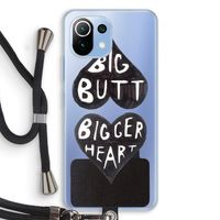 Big butt bigger heart: Xiaomi Mi 11 Lite Transparant Hoesje met koord