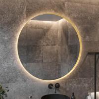 Spiegel AquaSplash Star Rond met LED 80 cm Mat Goud Aquasplash