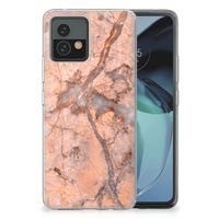 Motorola Moto G72 TPU Siliconen Hoesje Marmer Oranje - thumbnail