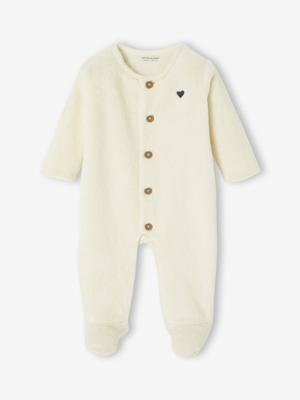 Onesie voor pasgeborenen dier of hart ecru