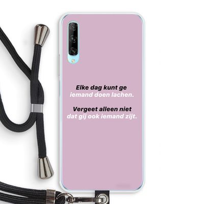 gij zijt ook iemand: Huawei P Smart Pro Transparant Hoesje met koord
