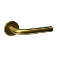 Deurkruk Q 02 op rozet verdekt ø52x6mm PVD messing mat