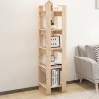 Boekenkast/kamerscherm 41x35x160 cm massief grenenhout