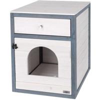 KERBL - Lettiera per gatti - 58 x 45 x 60 cm - IDA - Bianco/blu -