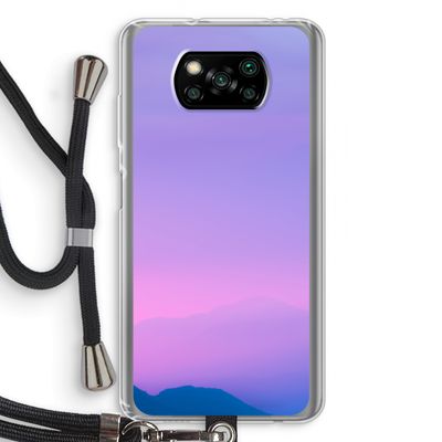 Sunset pastel: Xiaomi Poco X3 Pro Transparant Hoesje met koord
