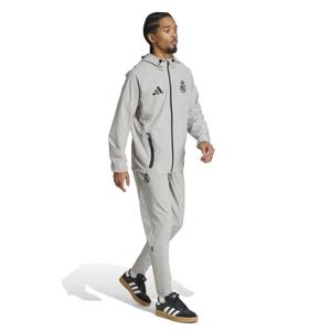 adidas Real Madrid Vis Tech Trainingspak Full-Zip 2024-2025 Grijs