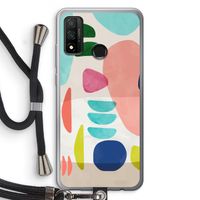 Bold Rounded Shapes: Huawei P Smart (2020) Transparant Hoesje met koord