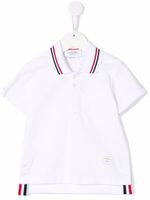 Thom Browne Kids polo en coton à manches courtes - Blanc - thumbnail