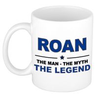 Naam cadeau mok/ beker Roan The man, The myth the legend 300 ml   -