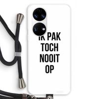 Ik pak nooit op: Huawei P50 Transparant Hoesje met koord