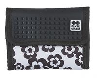 Pixie crew portemonnee met paneel 13 cm zwart/wit - thumbnail