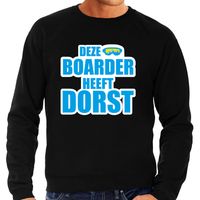 Apres ski trui Deze snowboarder heeft dorst zwart heren - Wintersport sweater - Foute apres ski out