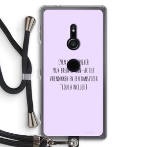 Tequila: Sony Xperia XZ2 Transparant Hoesje met koord