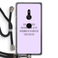 Tequila: Sony Xperia XZ2 Transparant Hoesje met koord