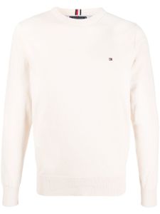 Tommy Hilfiger pull en maille fine à logo brodé - Tons neutres