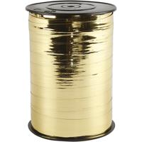 Creativ Company Cadeaulint, b: 10 mm, glossy, goud metallic, 250 m/ 1 rol