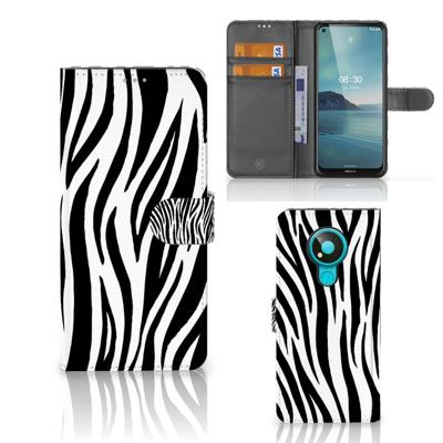 Nokia 3.4 | Telefoonhoesje | Met pasjeshouder | Zebra