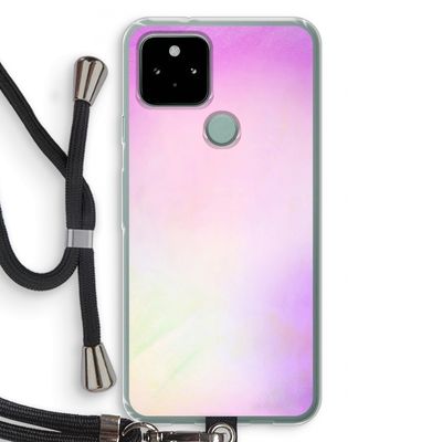 Flow mist pastel: Pixel 5 Transparant Hoesje met koord