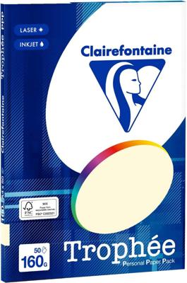 Crèmewit A4 papier 160 gram 50 vel Clairefontaine Trophée