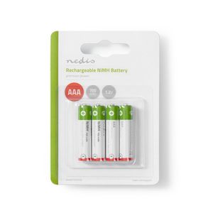 Oplaadbare NiMH batterij AAA | 1,2 V | 700 mAh | 4 stuks | Blister