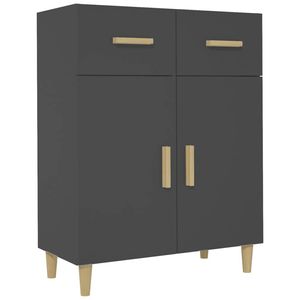 vidaXL Dressoir 69,5x34x89 cm bewerkt hout zwart