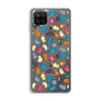 Kleurrijke katten: Samsung Galaxy A12 Transparant Hoesje Kleurrijke katten: Samsung Galaxy A12 Transparant Hoesje