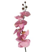 Kunstbloem Orchidee Milan - roze - 78 cm - losse steel - kunst zijdebloem - Phalaenopsis