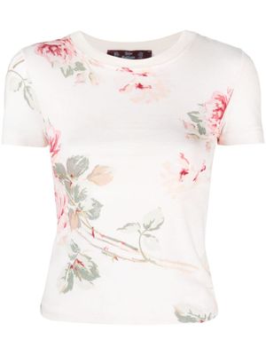 John Galliano Pre-Owned chemise à fleurs (années 1990) - Tons neutres