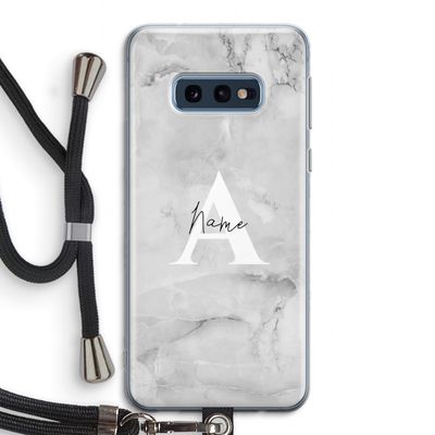 Ivory Marble: Samsung Galaxy S10e Transparant Hoesje met koord
