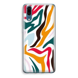 Colored Zebra: Huawei P20 Transparant Hoesje