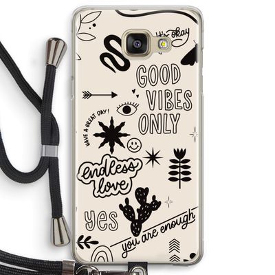 Good vibes: Samsung Galaxy A5 (2016) Transparant Hoesje met koord