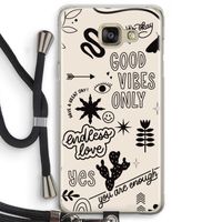 Good vibes: Samsung Galaxy A5 (2016) Transparant Hoesje met koord