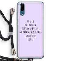 Relatief: Huawei P20 Transparant Hoesje met koord