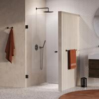 Brauer Void - Carving Nisdeur - Helder Glas - 90 x 200 cm - Omkeerbaar - incl. Glascoating - PVD Gunmetal Geborsteld