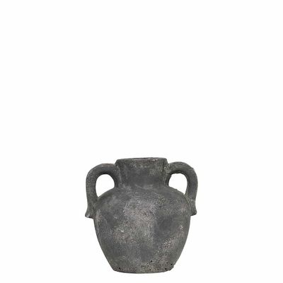 Kruik Verweerd Cement 2 Oren Grijs (16 cm)