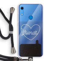Friends heart pastel: Huawei Y6s Transparant Hoesje met koord