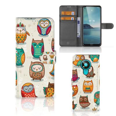 Nokia 3.4 | Telefoonhoesje | Met pasjeshouder | Vrolijke Uilen