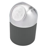 Excellent Houseware aanrecht Mini prullenbakje met klepdeksel - grijs - 1.3L - 17 cm - rvs Excellent Houseware aanrecht Mini prullenbakje met klepdeksel - grijs - 1.3L - 17 cm - rvs