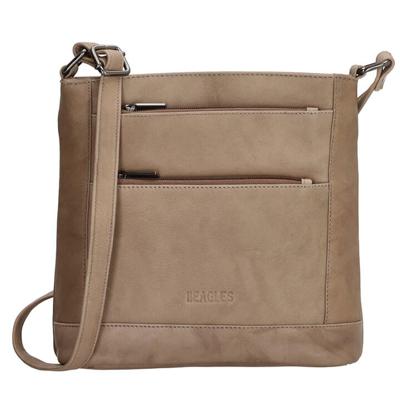Beagles Leather Schoudertas Santa Lucia Taupe